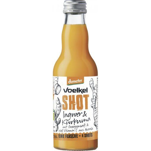 Produktbild -  Voelkel - Shot Ingwer & Kurkuma - Mehrfruchtsaft - Mehrweg - 200ml