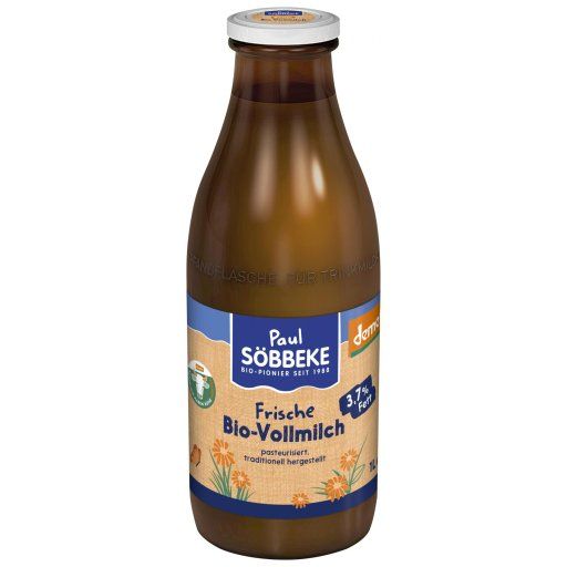 Produktbild - Söbbeke - Vollmilch - 3,7% - Demeter - Pfandflasche - 1000ml