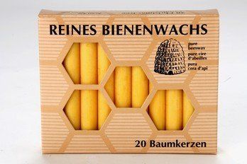 Produktbild - Kerzenfarm Hahn - Bienenwachs - Baumkerzen 20 Stück