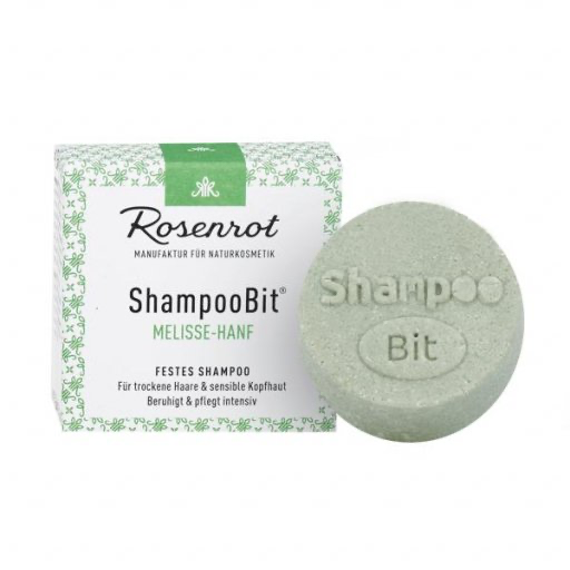 Produktbild - Rosenrot - Festes Shampoo - Melisse-Hanf - 60g  - Naturkosmetik 