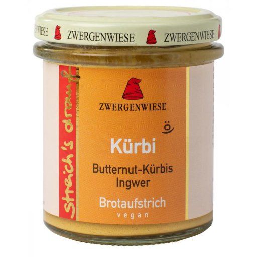 Produktbild - Zwergenwiese - Kürbi - Butternut - Ingwer - Brotaufstrich - bio - 160g