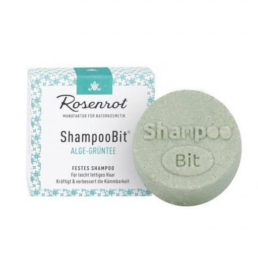 Produktbild - Rosenrot - Festes Shampoo - Alge-Grüntee- 60g  - Naturkosmetik 