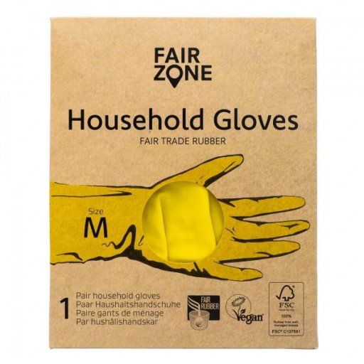 Produktbild - Fair Zone - Haushaltshandschuhe - Naturkautschuk - Fairtrade - Gr. M