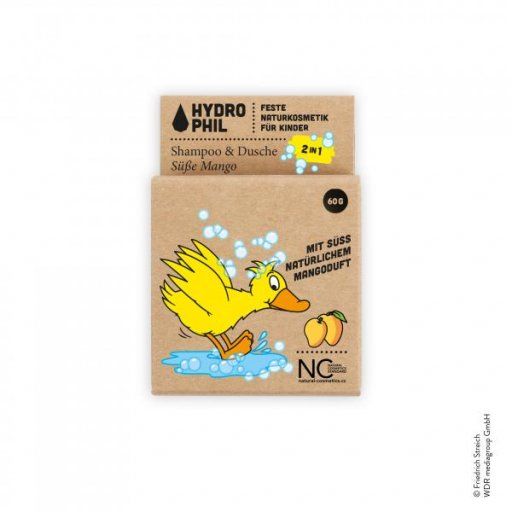 Produktbild - Hydrophil - Festes Shampoo & Dusche - Ente - Mango -Naturkosmetik 